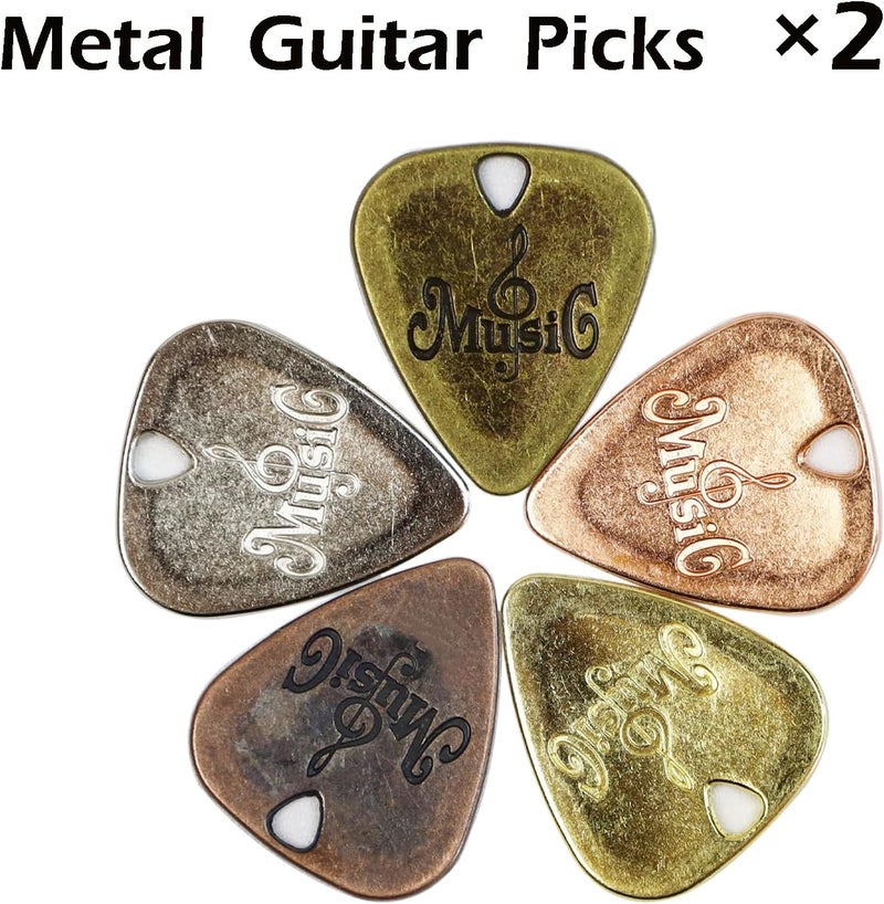 Junlego 12 Metal Acoustic Guitar Bridge Pins And Guitar Bridge Pins Remover With 2 Metal Guitar Picks - Image 5